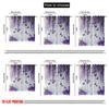 Flat Printing Window Curtains Purple Flower Butterfly Digital Printed Polyester Drapes Birthday Party Use Curtain Set Of 2 Made Washable