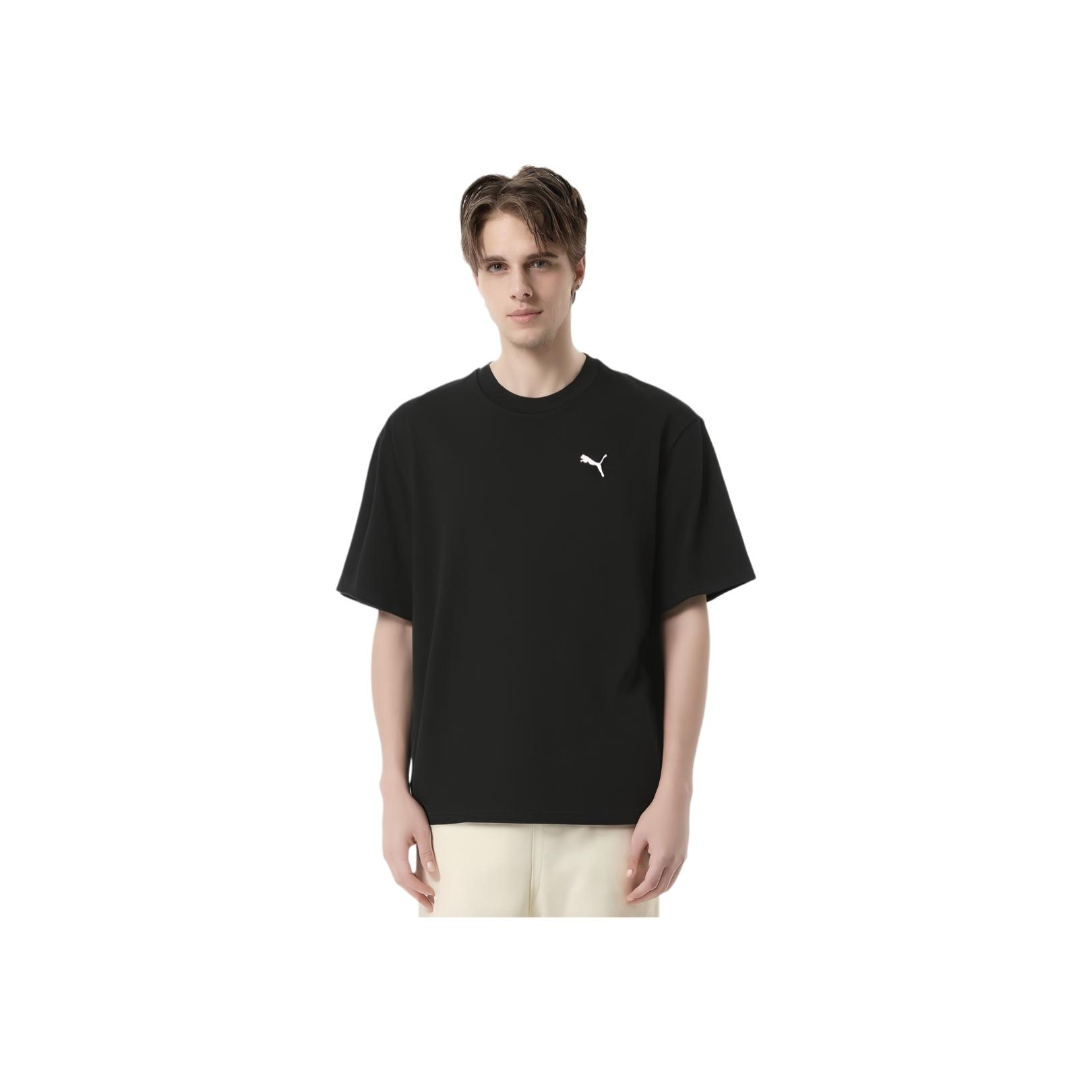 Puma Hc Relaxed Logo Letter Casual Short Sleeve T-Shirt Unisex T-Shirts Black 634162-01 S