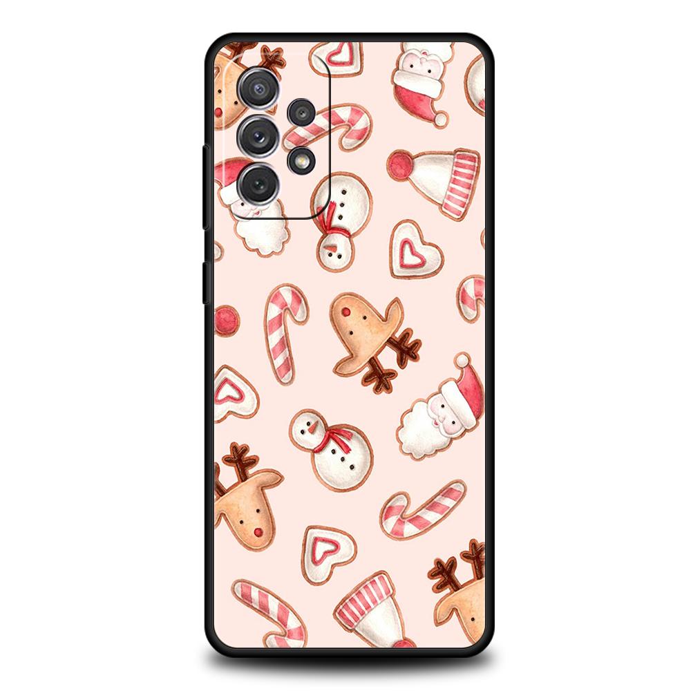 Phone Case For Samsung A15 A13 A35 A55 A51 A71 A41 A31 A21S A03S A05 A17 A23 A25 A33 A53 A73 5G A07 4G Cover Cartoon Christmas