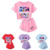 Kpop Demon Hunters Pattern Kids And Adult Pajama Set With Cotton Material And Short Sleeve Design For Lounging