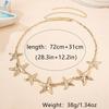 Trendy Sexy Beach Gold Color Metal Starfish Waist Chain Women's Ocean Vacation Style Belly Chain Body Jewelry