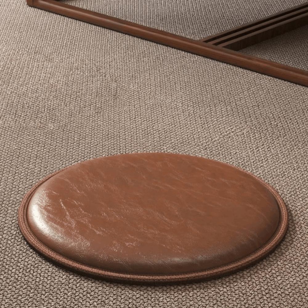 Cuscino Zafu Spesso in Pelle Antiscivolo Morbido Rotondo Seduta Sedile Pad Impermeabile 35/40 cm Cuscino per Sedia da Pranzo Soggiorno