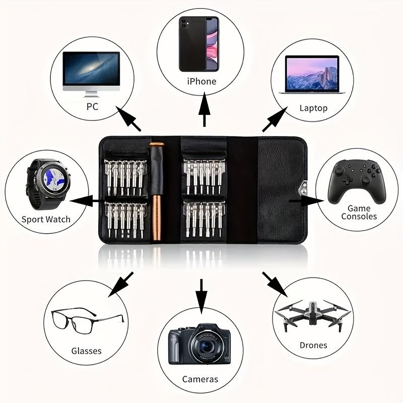 25-in-1 Precision Screwdriver Set For Electronics Repair - Portable And Multifunctional Tool Kit Mini Screwdrivers For Repairs