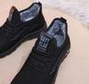 Men's Winter Cotton Shoes with Woven and Velvet Design, Slip-On Sports Casual Boots