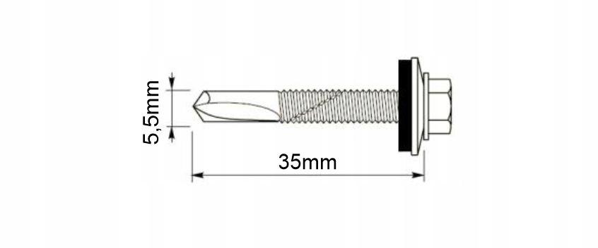 Self-drilling screws GT12 Z14 5.5x35mm Galvanized