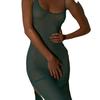 2022 Lato Seksowna Sukienka Damska na Ramiączkach z Dekoltem w Serek