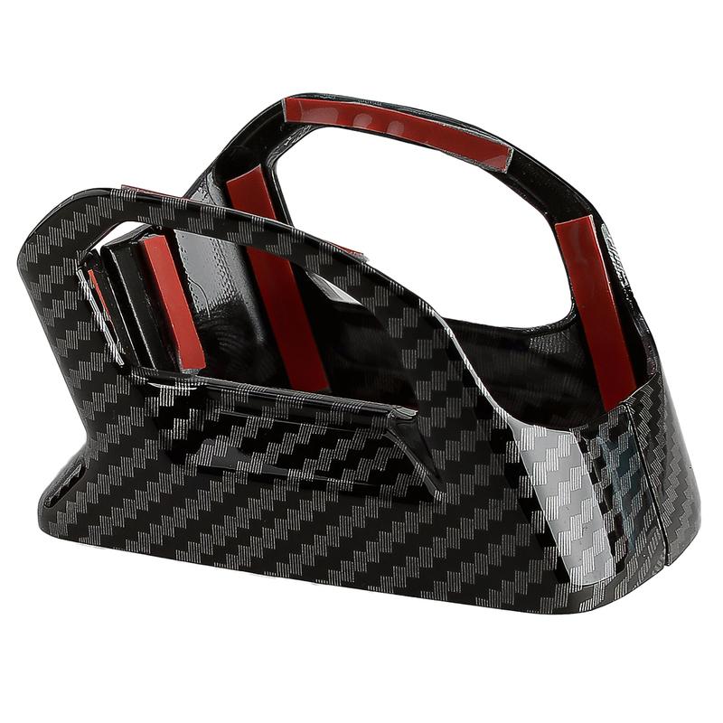 2pcs/Set Carbon Fiber Style ABS Car Front Gear Shift Knob Base Cover Trim Waterproof Fit for Mitsubishi Outlander 2022-2023