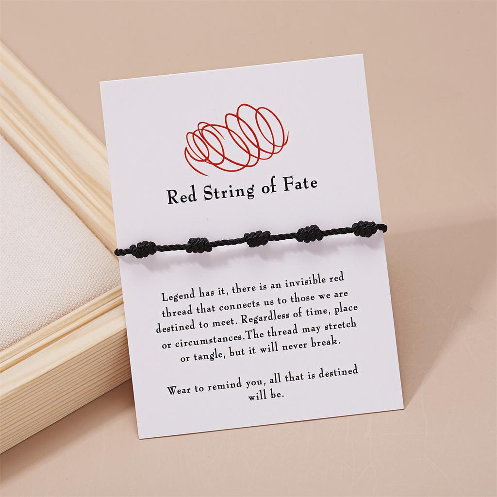 7 Knots Red Black String Bracelets For Women Men Lucky Amulet Heart Handmade Rope Bracelets Friendship Couple Wristband Jewelry