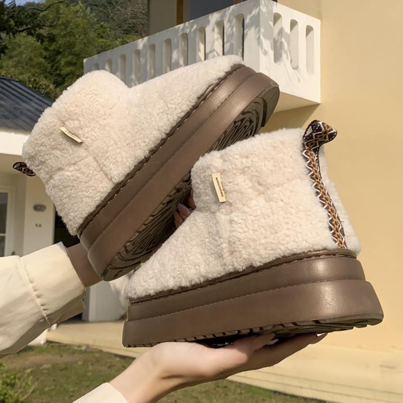 Womens Winter Thick Sole Cotton Slippers With Antislip Warmth For Outdoor Use
