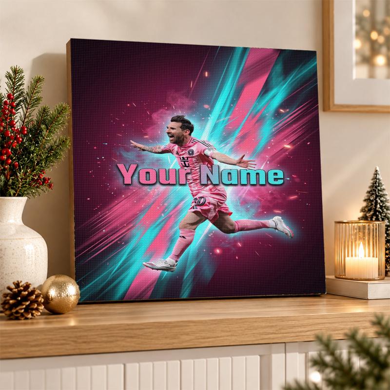 Lionel Messi Custom Name Text 5D Diamond Painting Kit DIY Full Drill Diamond Art Decoration