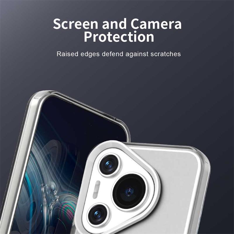 For Huawei Pura 70 Pro Case Cover Pura 70 Pro Capa New Annular Magnetic Matte Clear Wireless Charging Fundas Huawei Pura 70 Pro
