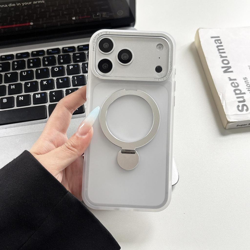Apple 15 Pro Max/17 Pro Max Phone Case with Invisible Magnetic Rotatable Bracket