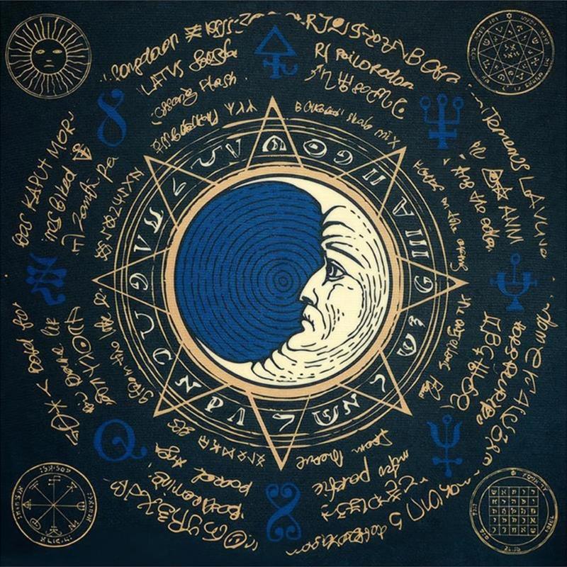 Square Flannelette Tarot Altar Cloth Board Game Pad Astrological Oracles Pad Table Cover Card Mat Divinations Tablecloth