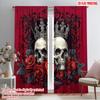 2pcs,2D Plane Printing Pattern Curtains Regal Roses Versatile Fabric (without Rod) Outdoor Decorations Ldeal for Bedroom, Living