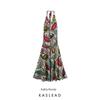 Kaslead New Women Clothes Western Style Fashion Simple Print Neck Collar Dress 3126145