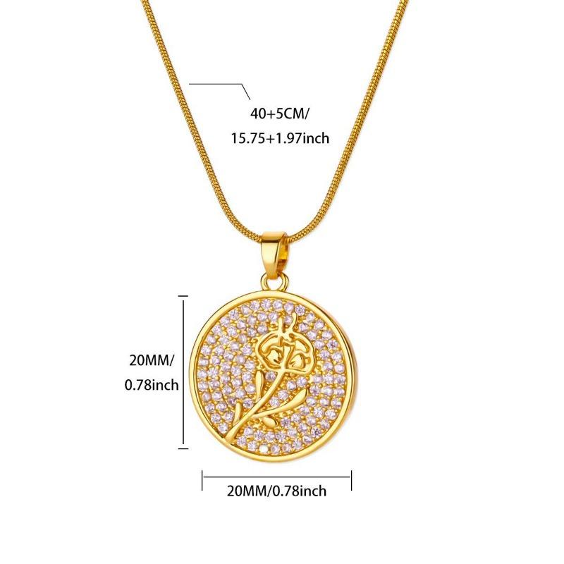 Design sense niche December flower pendant necklace hip hop European and American jewelry personality trend simple fashion advanced