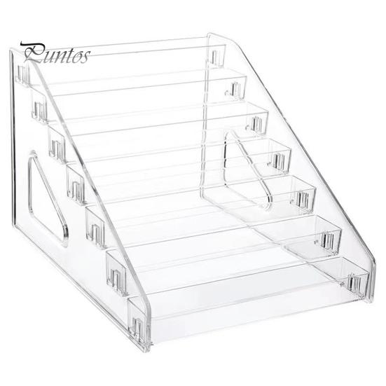 

Органайзер для лака для ногтей, акриловая стойка для дисплея, прозрачный дизайн, многоцелевой органайзер для солнцезащитных очков, держатель для эфирных масел 7 Layers