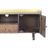 TV Cabinets DKD Home Decor Dark Brown Metal Mango Wood (130 X 45 X 60 Cm)