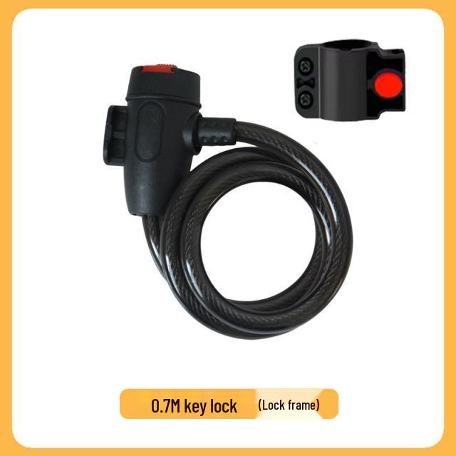 Portable Anti-Theft Bicycle Disc Lock with Steel Cable for Bikes and Electric Vehicles