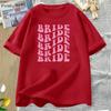 Retro Bride Bridesmaid TShirts Women Female Bridal Party Bachelorette Theme Party Tee Shirt Wedding Boho Bride Graphic Tshirt