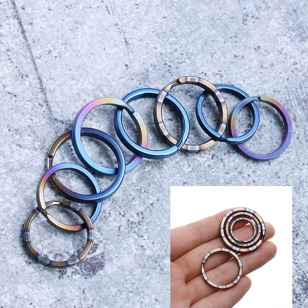 1/2pcs High Quality Titanium Alloy Circle Clip Portable Holder Key Ring EDC Keychain Keyring Buckle