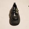 2025 Spring Women's British-Style Mary Jane Leather Loafers: Comfortable, Versatile, Thick-Soled