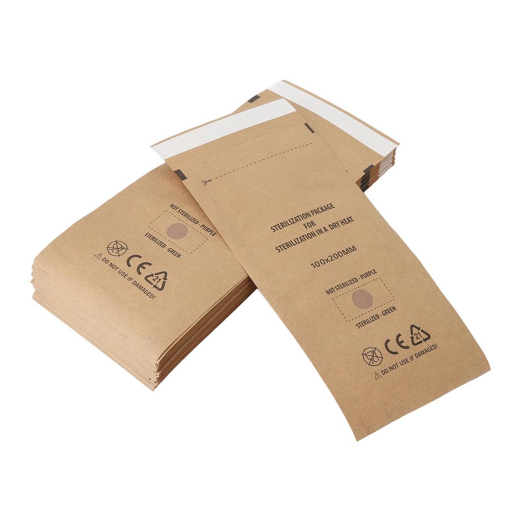 100 Stück Dentalprodukte Selbstversiegelnde Beutel Einweg-Nagelkunstwerkzeuge Reinigungstasche für Klinik Salon M