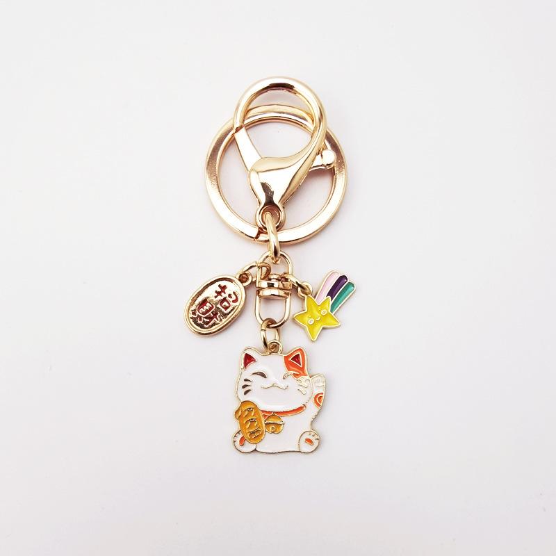 New Lucky Cat Keychain - Zinc Alloy Pendant, Cute & Creative Gift