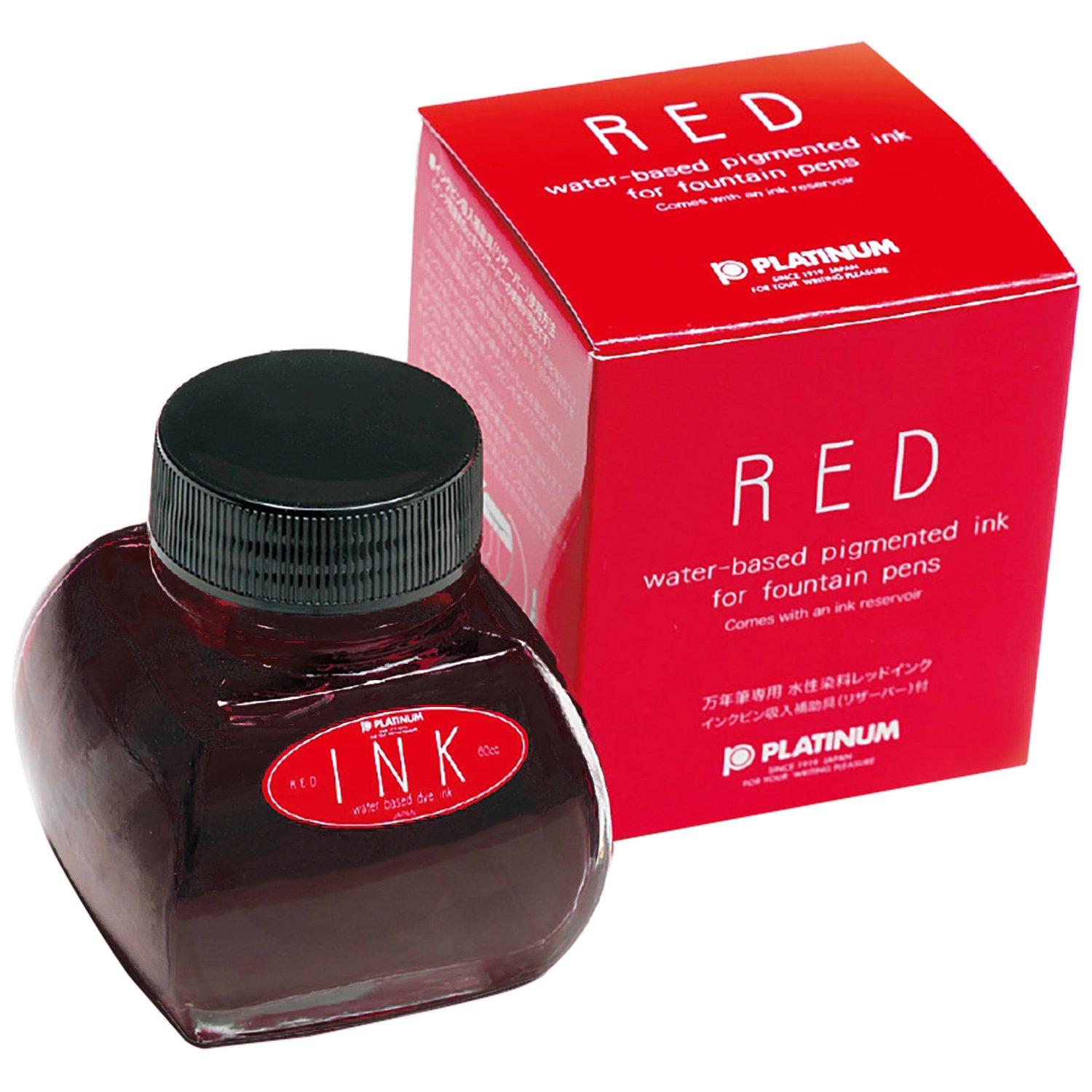 

Platinum Fountain Pen Fountain Pen Bottle Ink 60cc Red INK-1200#2 червоний