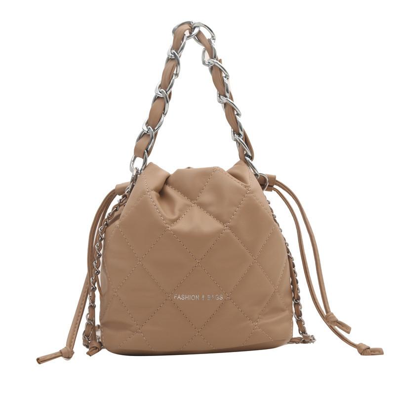 Chic Korean Style Bucket Bag For Women With Quilted Stitching Perfect For Spring 2024
