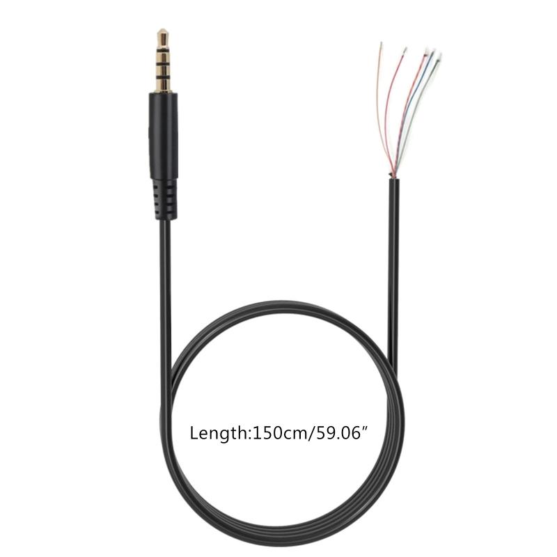 Portable Headphone Cable Audio Cord Line forCloud II Pro Stinger Revolver S Earphone Replacement Wires