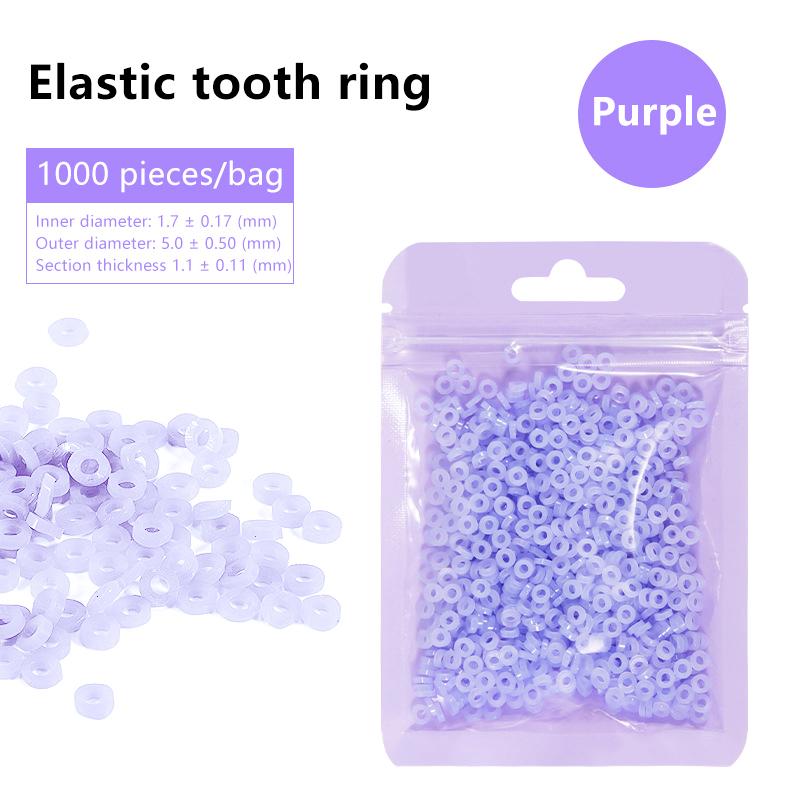 

1000Pcs/Pack Dental Separator Separate Ligature Ties Elastic Continuous Rubber Band Rings Purple Blue Dental Supplies фиолетовый