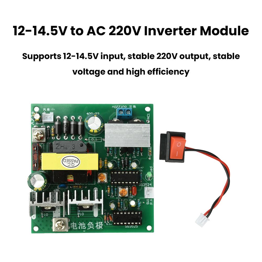 DC 12V-14.5V To AC 220V Inverter Board 200W DC-AC Step Up Power Converter Module With Overheating Overload Protection