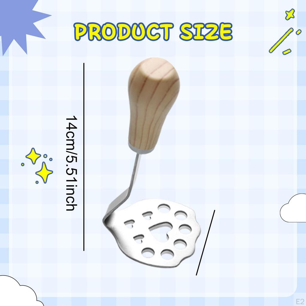 Potato Masher Mashing Tool with PP Handle Professional Small Kitchen Utensil Smasher for Bean