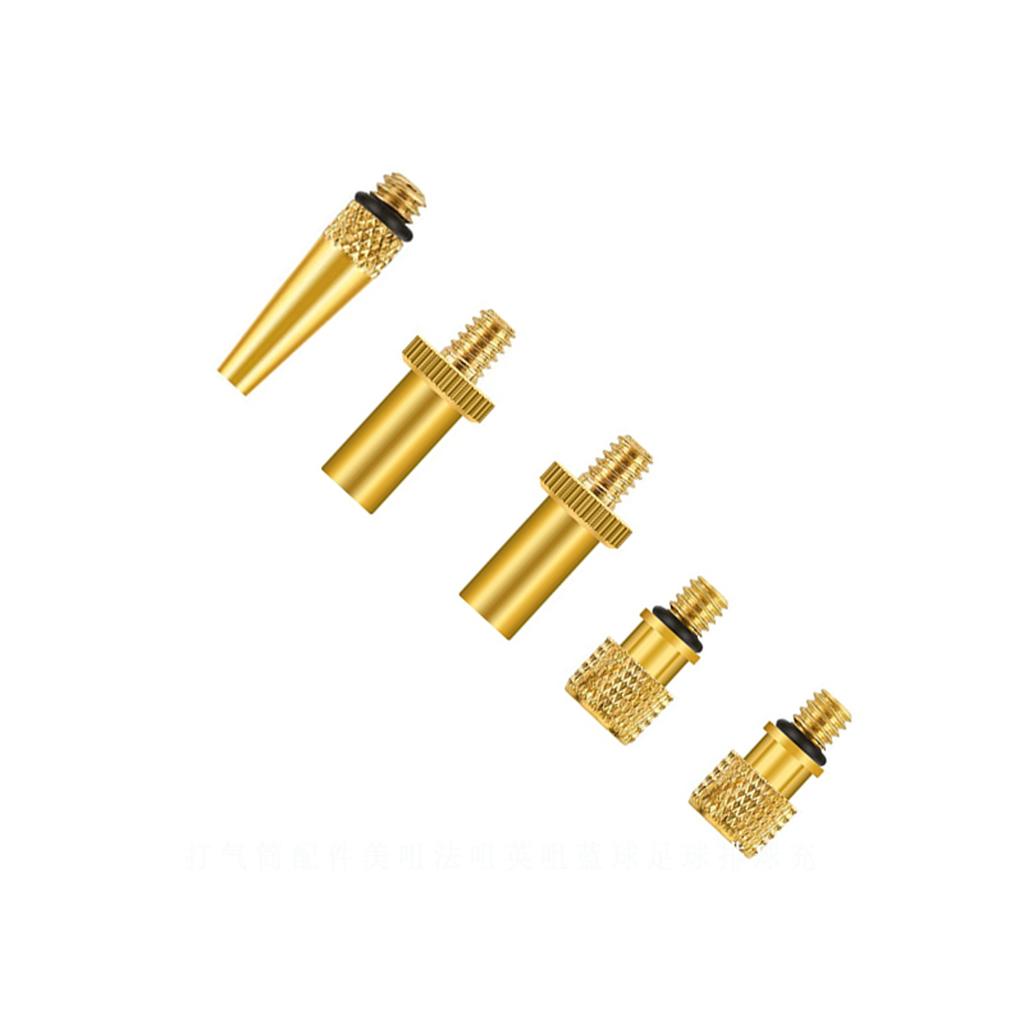Premium Valve-Adapter Bike Tire Pump Inflator Nozzle Needle Adapters Kit Inflation Device Accessories for Air Compressor