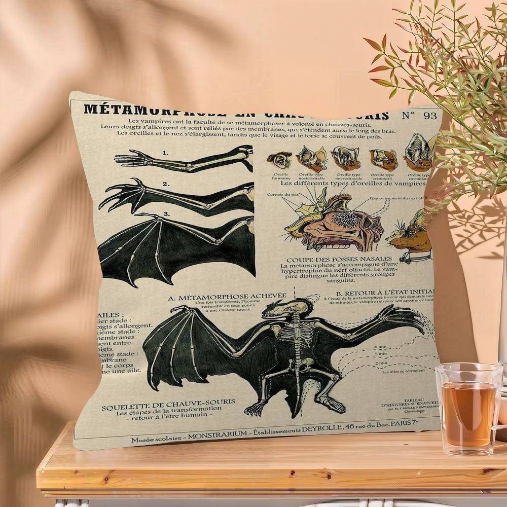 Curious Creatures Retro Personalized Pillow Dust Cover Bedroom Kids Party Decoration Pillowcase Birthday Children Gift