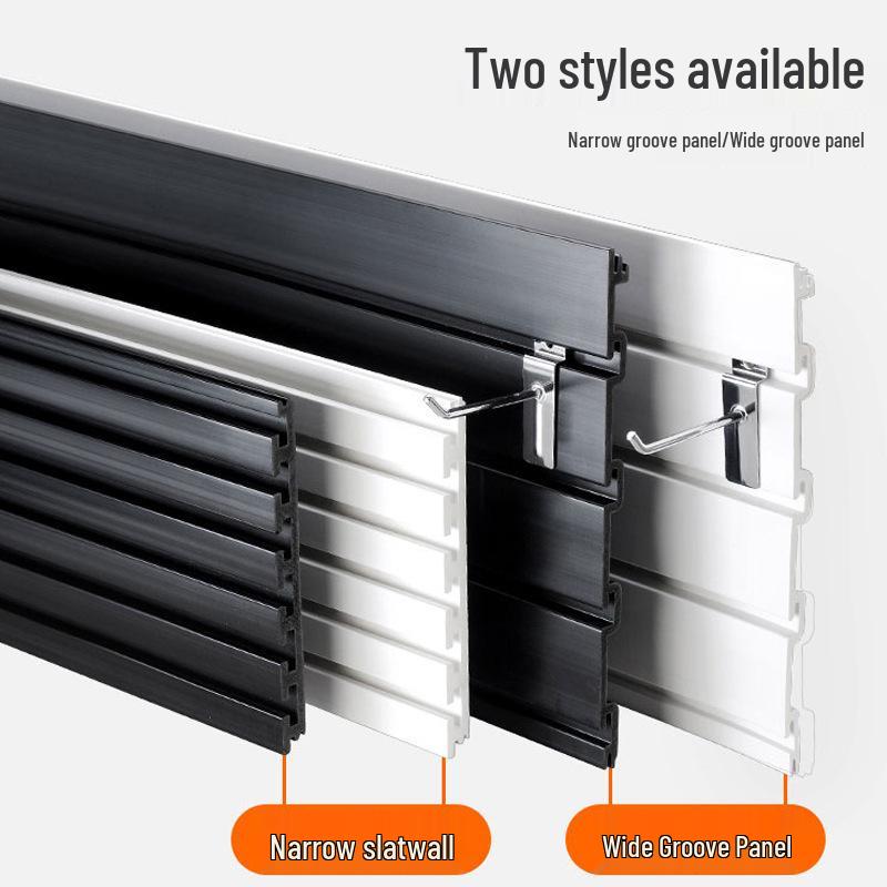 PVC Slotted Panel Display Stand for Mobile Accessories & Jewelry with Hooks