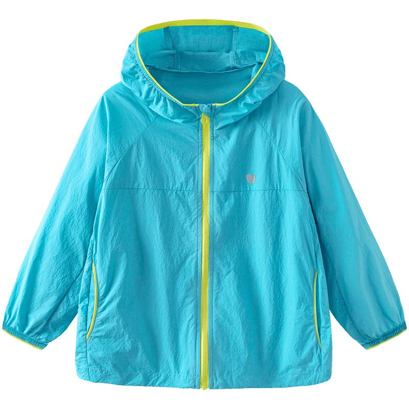 

Minibala Little Sea Breeze Unisex Kids UPF50+ Sun Protection Hooded Cooling Jacket 165