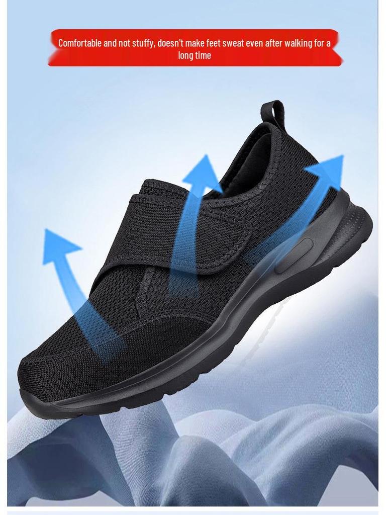 Four Seasons Damen Übergröße Leichte Atmungsaktive Walking-Schuhe – Extra Weite Weiche Sohle für Senioren