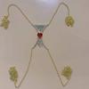 Luxury Heart Crystal Chest Bra Jewelry Rhinestones Body Chain Necklace Bra Chain Jewelry Body Jewelry For Women Sexy