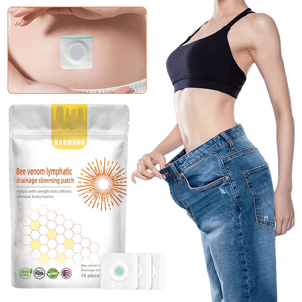 7/10Pcs Bee Venom Patches Fat Burning Anti-Swelling Slimming Patch Venom Lymphatic Drainage Patches for Men Women Body Shaping