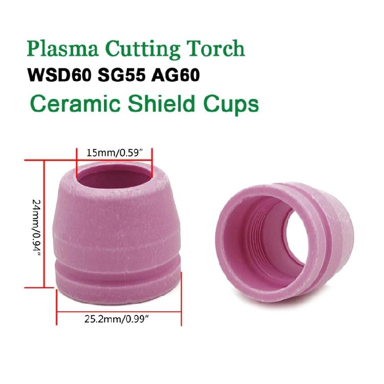 10 szt. Palnik do przecinarek plazmowych Materiały eksploatacyjne Dysza Ceramiczne osłony 50-60A