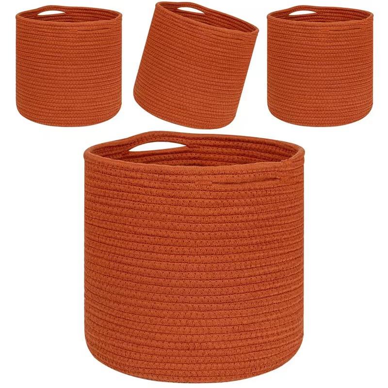 miflame Cotton Linen Storage Basket