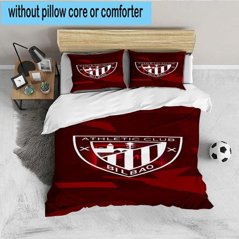 3PCS Football Athletic  Bedding set,Ideal for1pc Duvet Cover And 2pcs Pillowcases Perfect for Christmas gift,Ideal for Bedroom, Dormitory