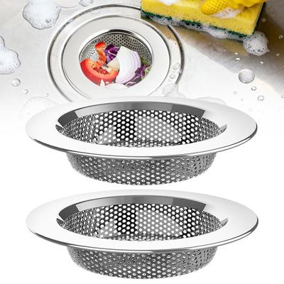 1/3/5 PCS Stainless Steel Sink Strainer Universal Fit Drain Basket Rust-Proof Food Catcher for Fast Drainage Easy Clean