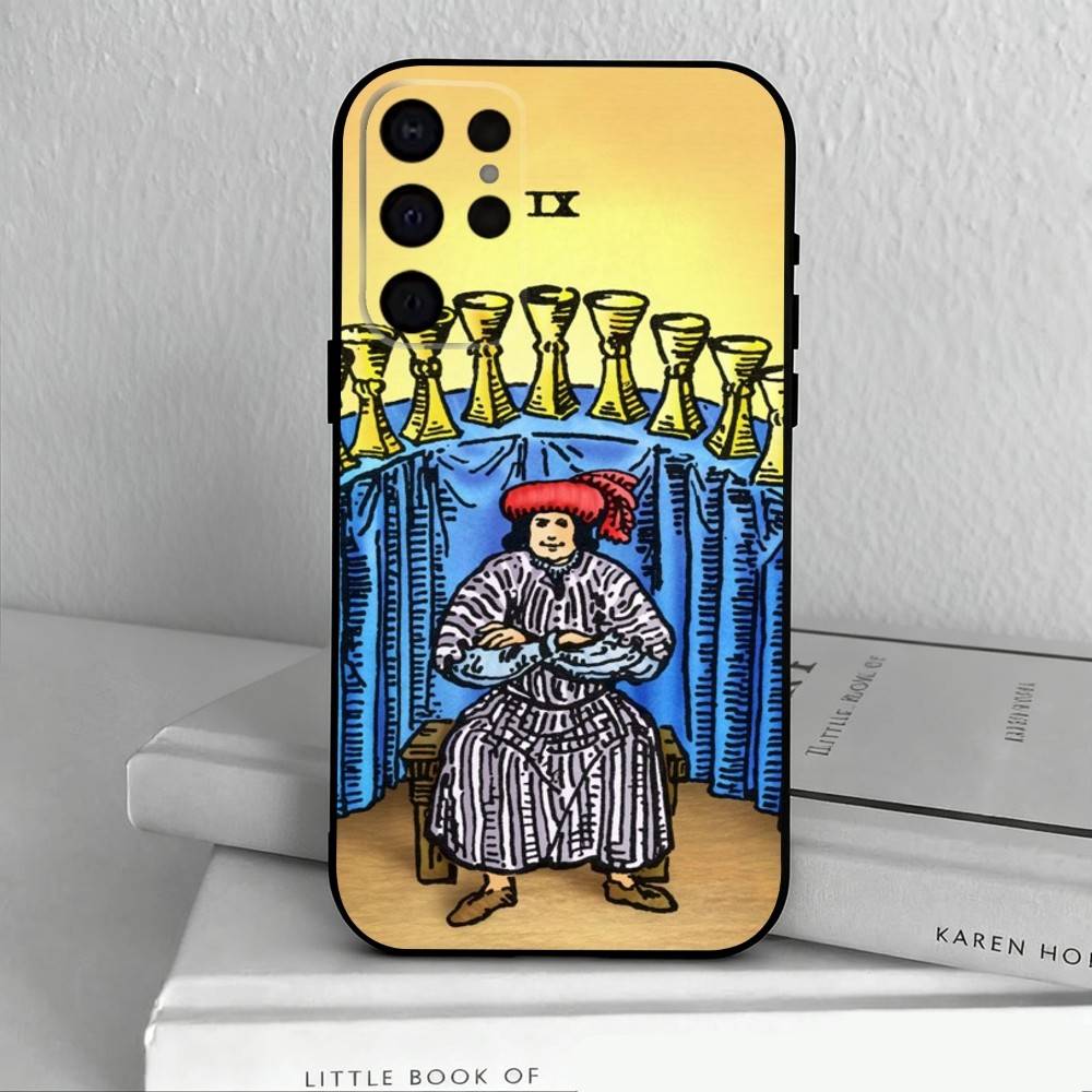 T-Tarot C-cards  Phone Case For Samsung S25,24,23,22,30,21,10,9,Ultra,Plus,Lite,FE,4,5 G Soft Black Case