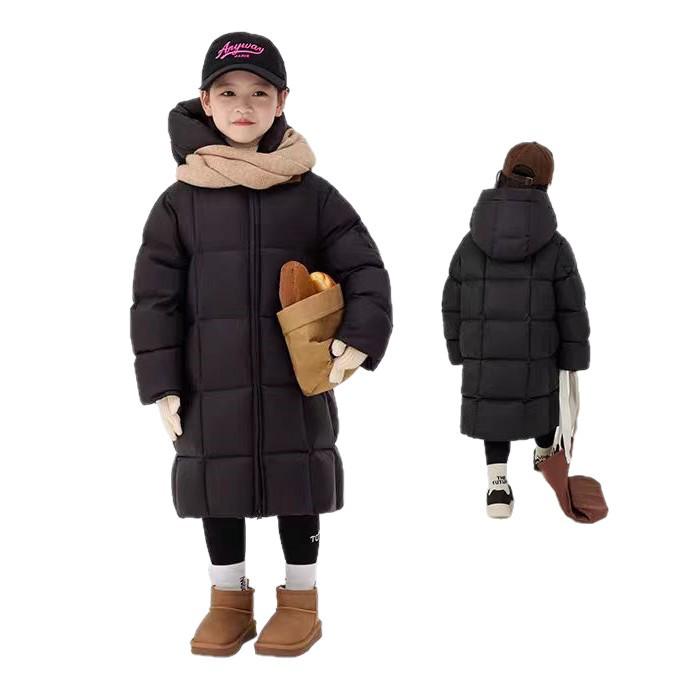Winter 2025 Kinder Verdickte Baumwolljacke - Warmer Daunenmantel, Koreanischer Stil Lange Mode für Jungen und Mädchen