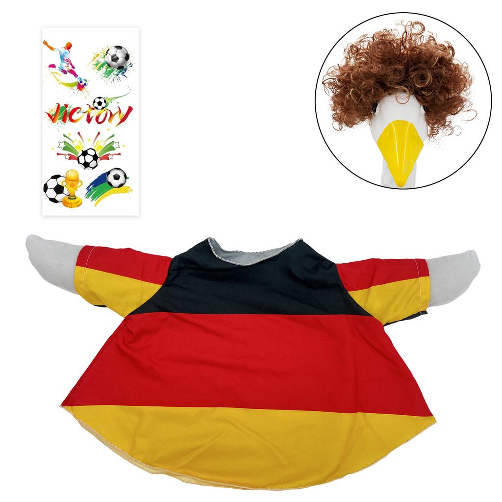 Patio Lawn Goose Costume Set with National Flag Design Includes Decorative Outfit and Accessories for Outdoor Yard Decoration