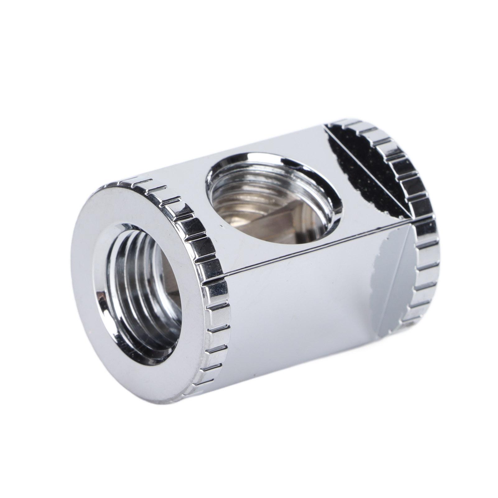 

T Block Fitting Female G14in Thread Inner Hex Fixing Brass Pipe Fitting for Computer Water Cool серебряный