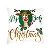 New Christmas Pillowcase Linen Print Elk Gingerbread Man Decoration Festive Pillowcase